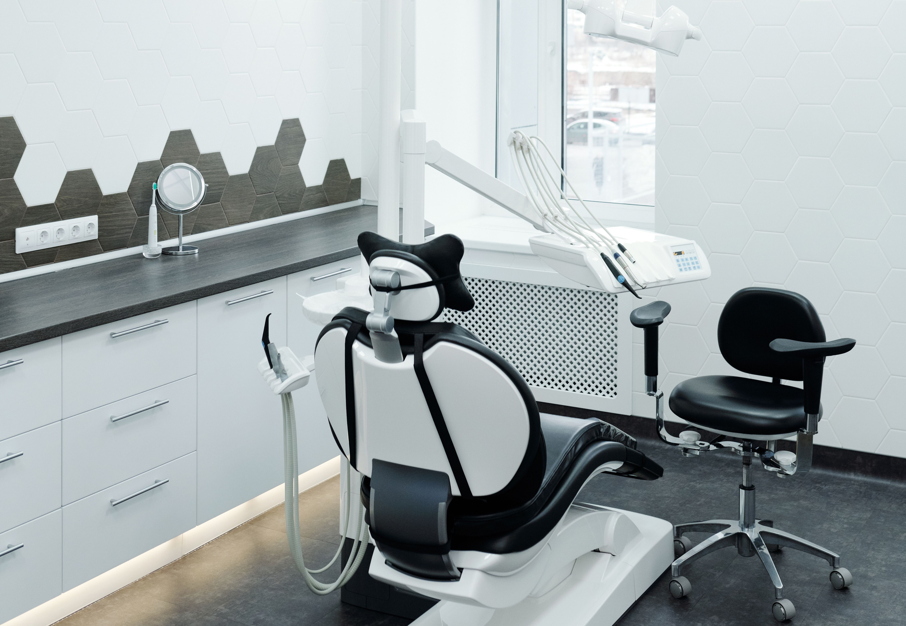 Emerald Fern Finishes healthcare finish packages — Rose Hill cabinets, LVP flooring, and cleanable wall tile for medical offices, dental practices, and clinics in Chicago and suburbs