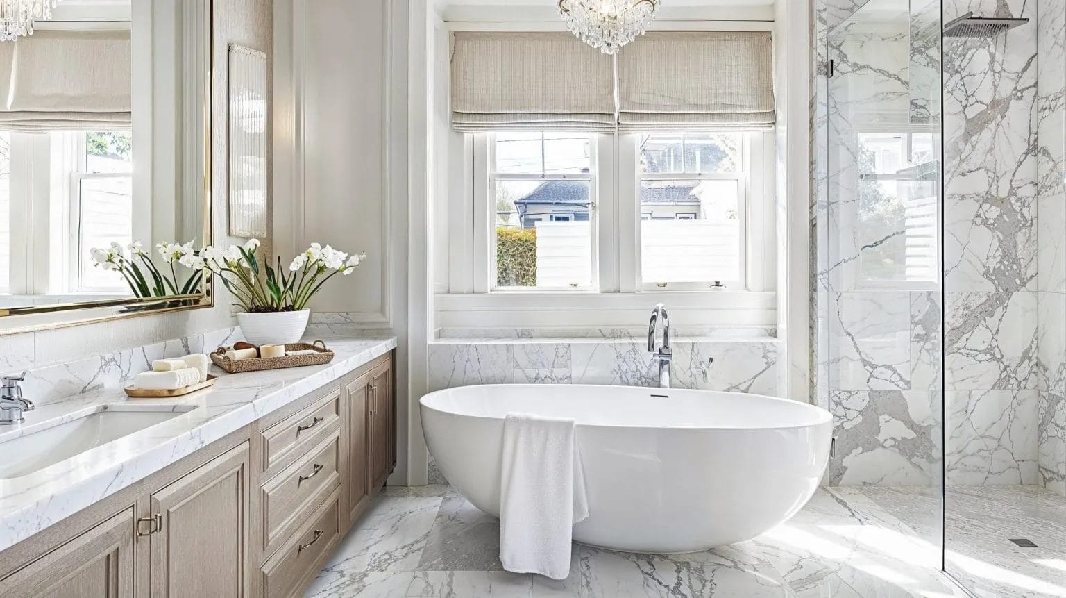 Luxury bath accessories and mirrors