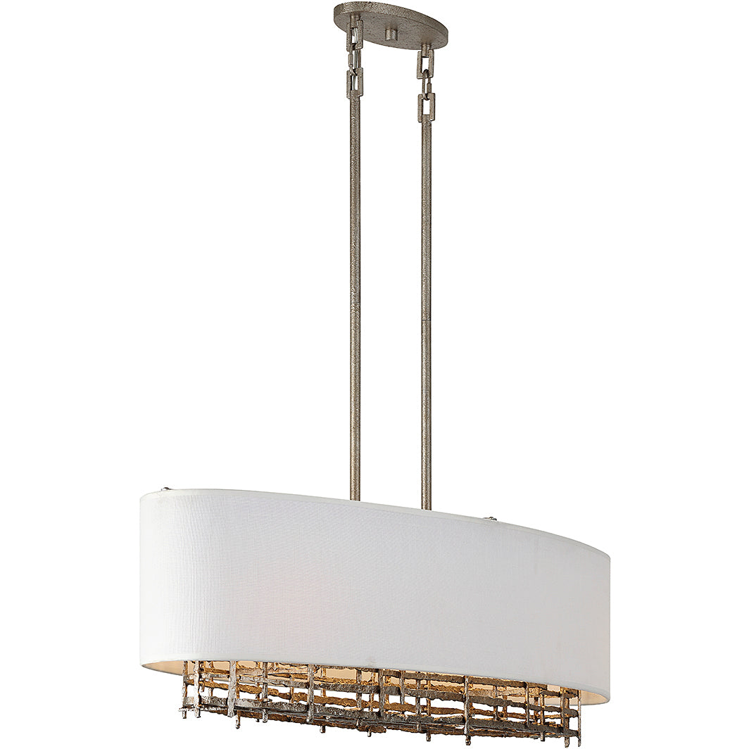 Cameo 4-Light Linear Chandelier in Campagne Luxe