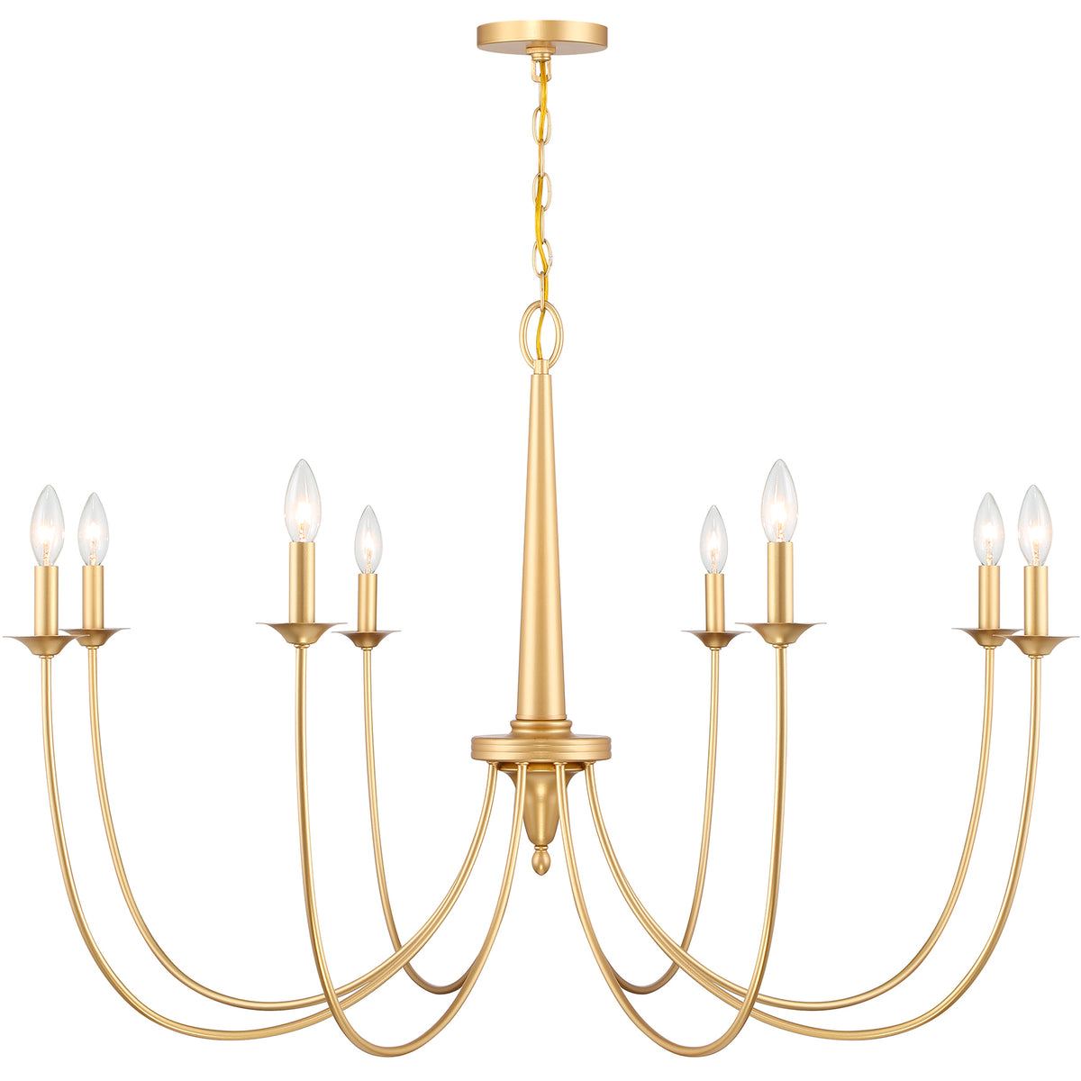 Stonecrest 8-Light Chandelier in Matte Black