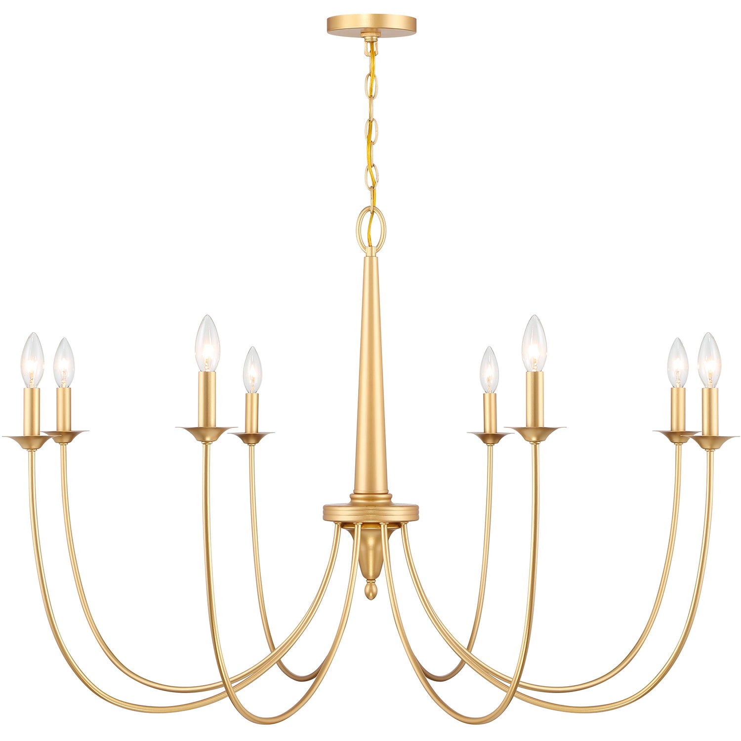 Stonecrest 8-Light Chandelier in Matte Black