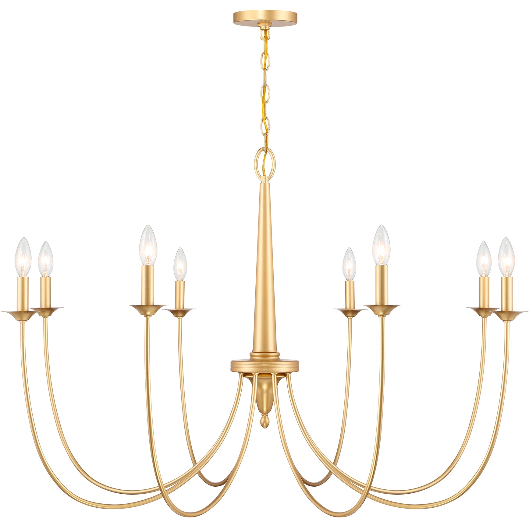 Stonecrest 8-Light Chandelier in Matte Black