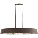 Azores 6-Light Linear Chandelier in Black Cashmere