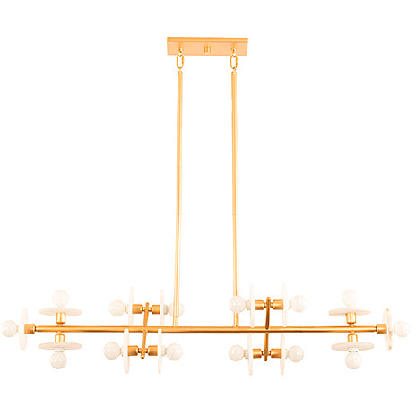 Amani 14-Light Linear Chandelier in Black Cashmere