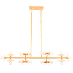 Amani 14-Light Linear Chandelier in Black Cashmere