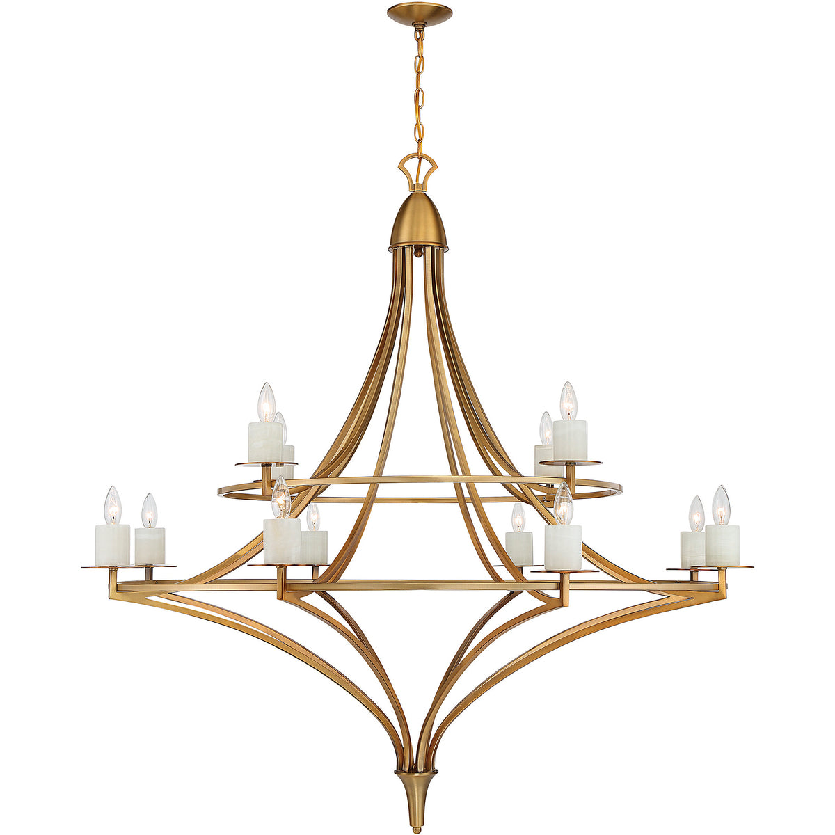 Director 12-Light Chandelier in Matte Black