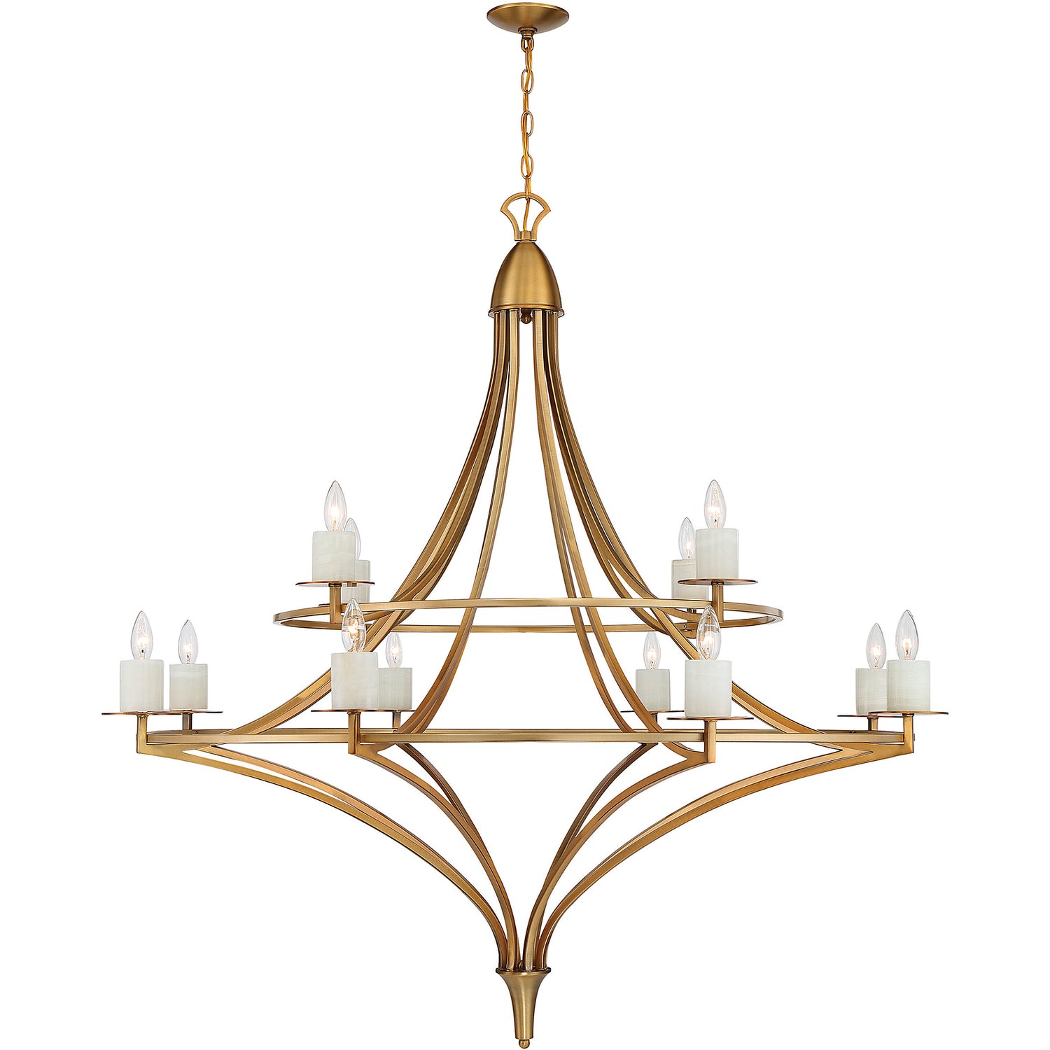 Director 12-Light Chandelier in Matte Black