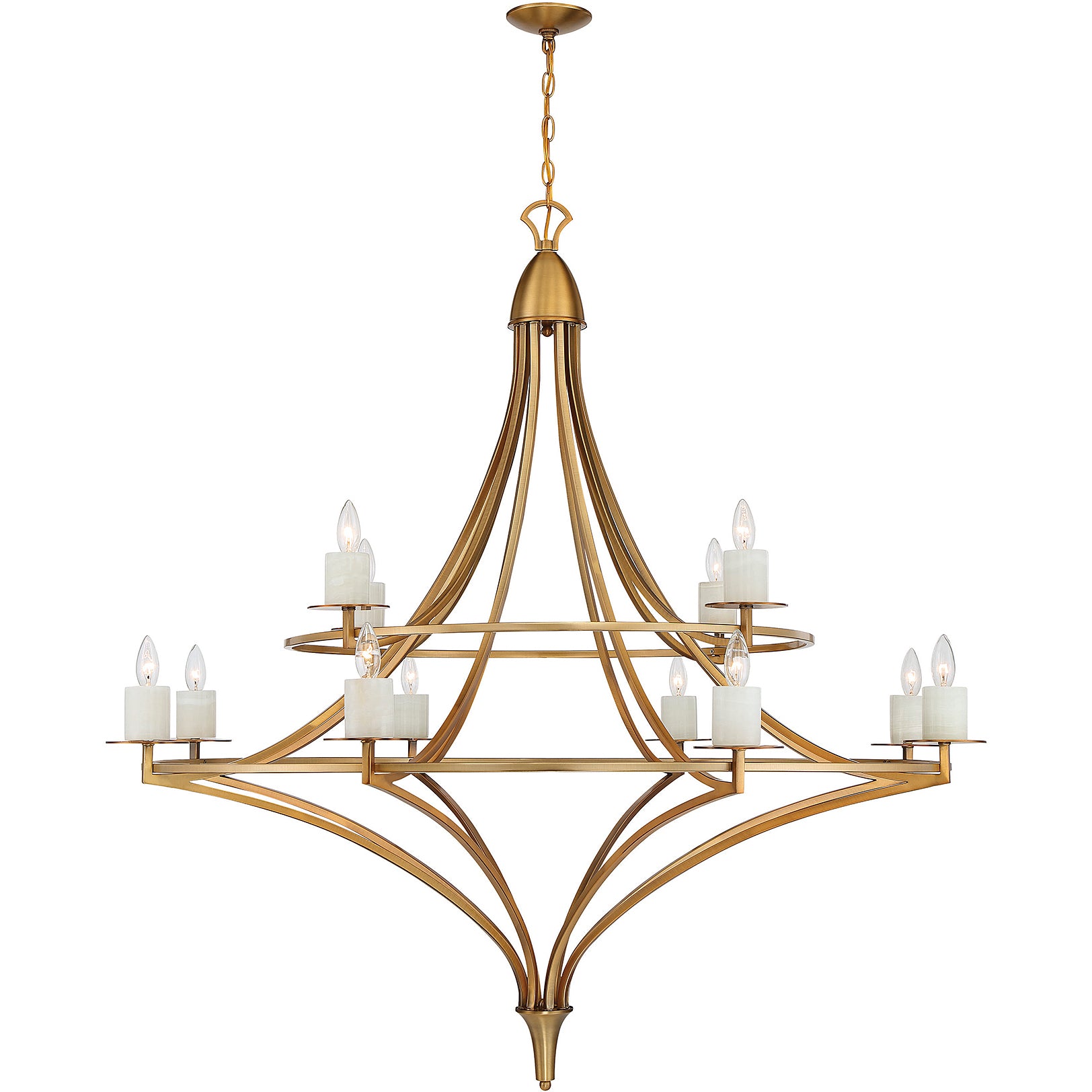 Director 12-Light Chandelier in Matte Black