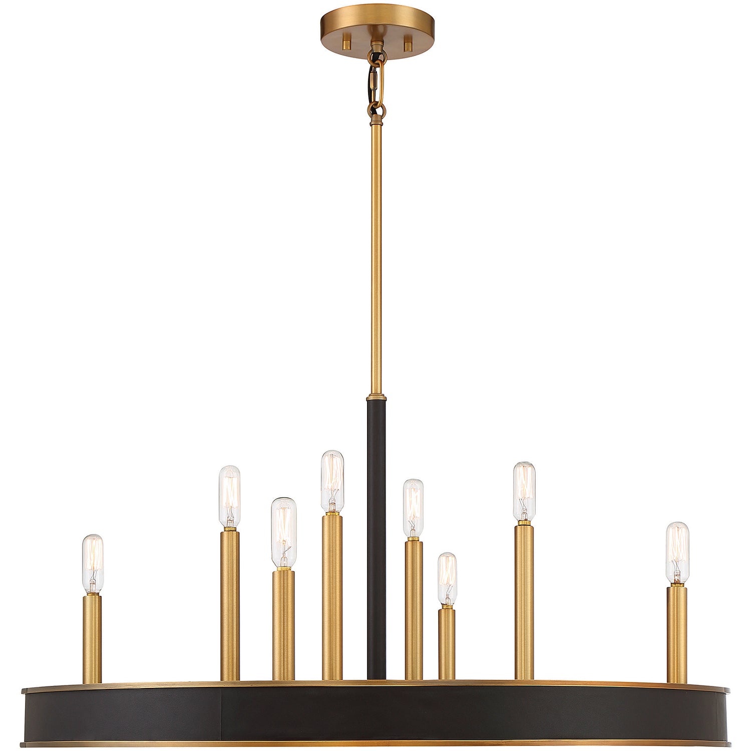Chaucer 8-Light Chandelier in Warm Brass