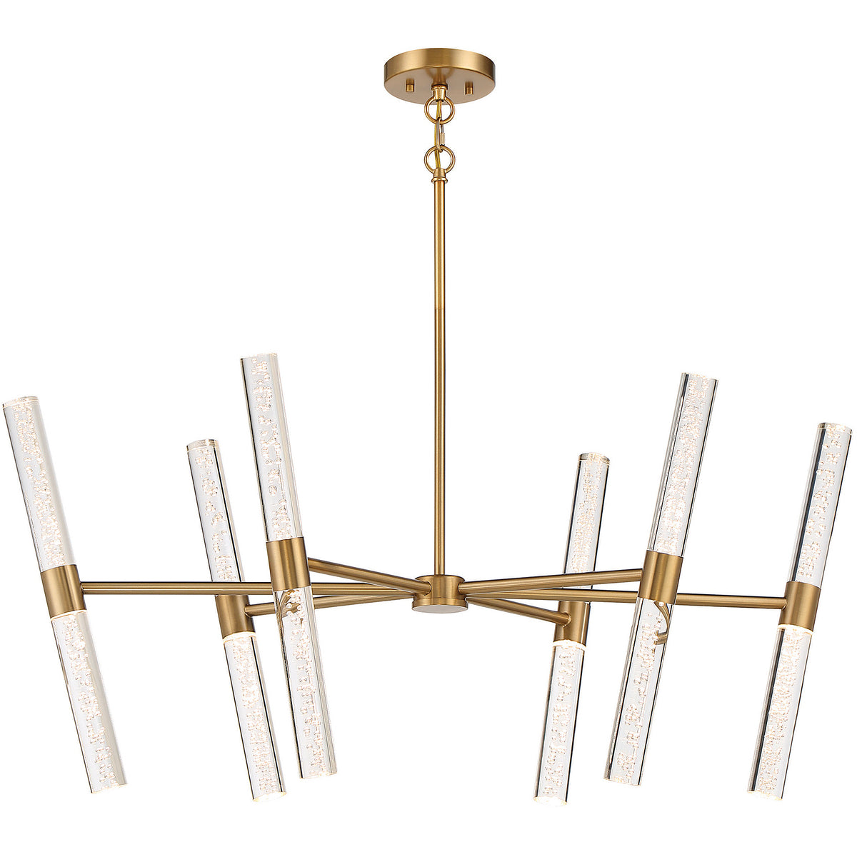 Arlon 12-Light LED Chandelier in Warm Brass