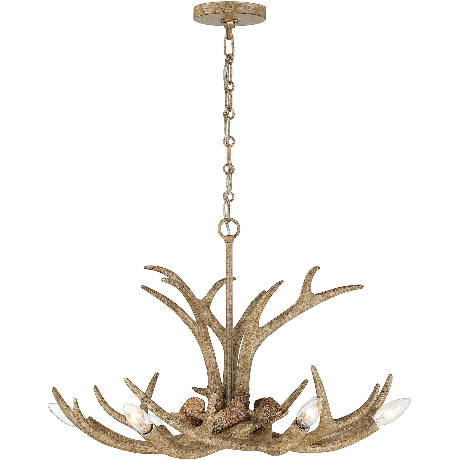Daniels 6-Light Chandelier in Natural Antler