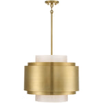 Beacon 4-Light Pendant in Burnished Brass