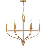 Charter 6-Light Chandelier in Warm Brass and Rope