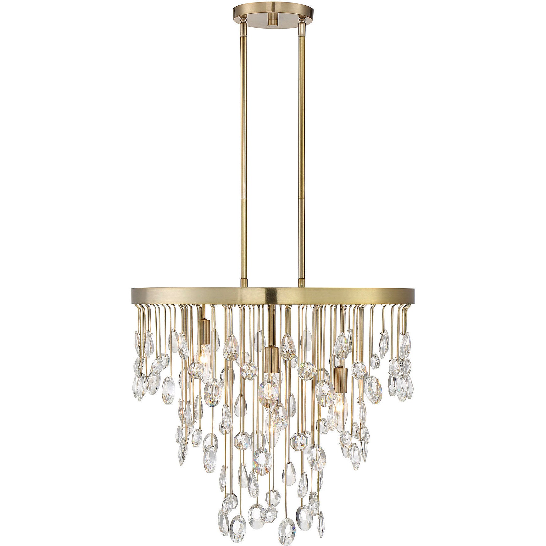 Livorno 4-Light Chandelier in Noble Brass
