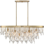 Livorno 8-Light Oval Chandelier in Noble Brass
