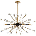 Ariel 6-Light Oval Chandelier in Como Black with Gold Accents