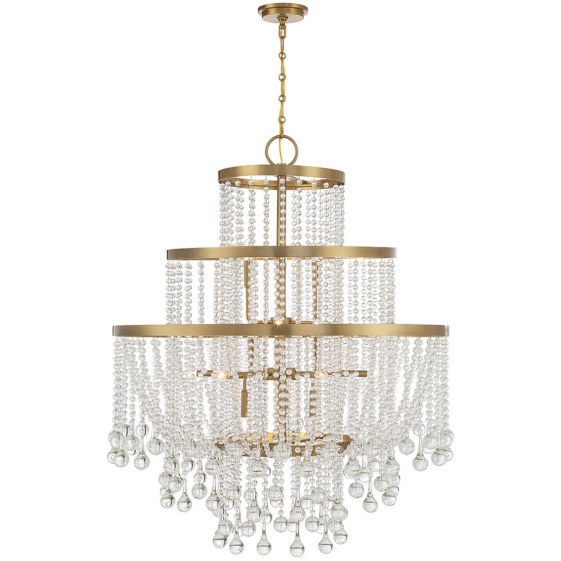 Luna 15-Light Chandelier in Matte Black