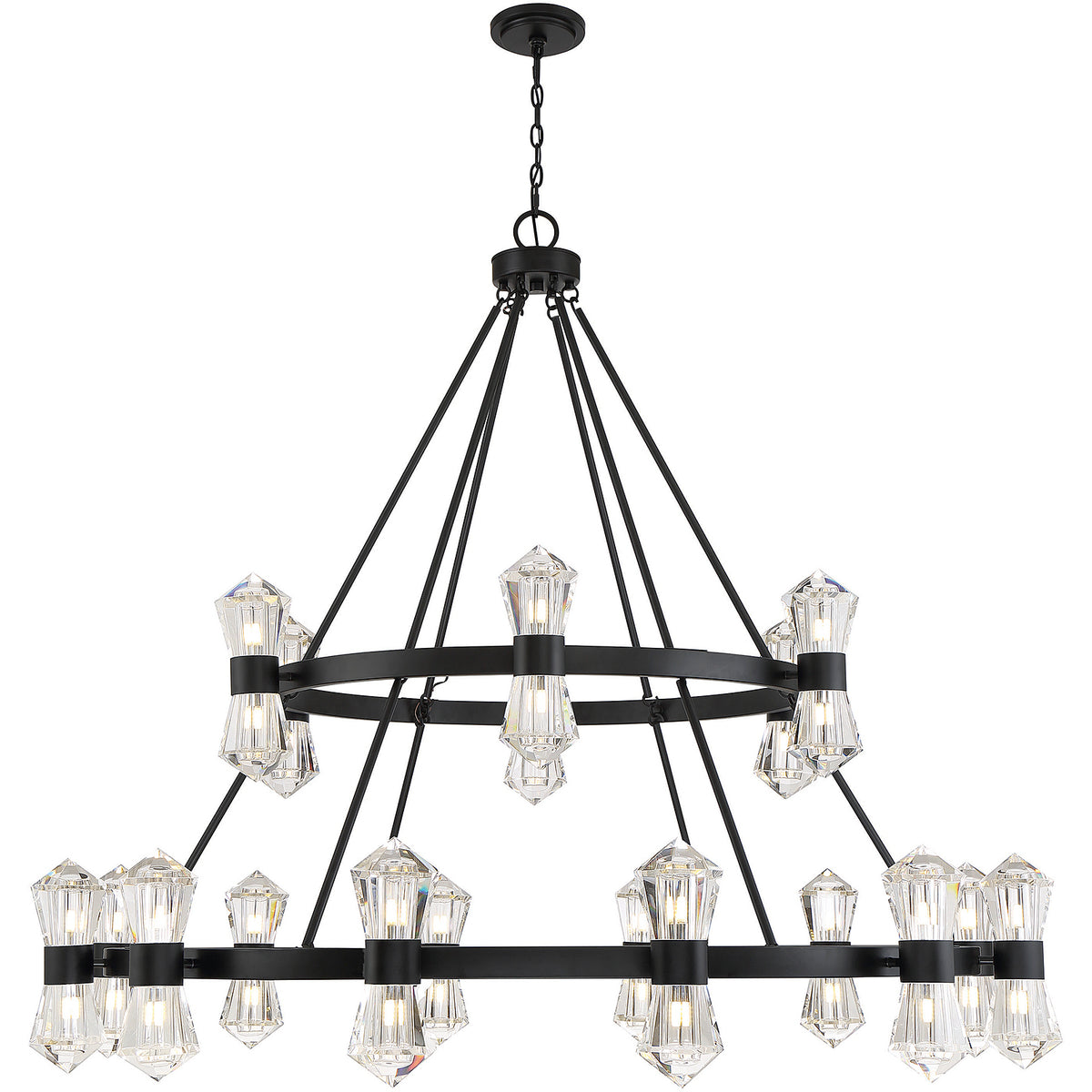 Dryden 36-Light LED Chandelier in Matte Black