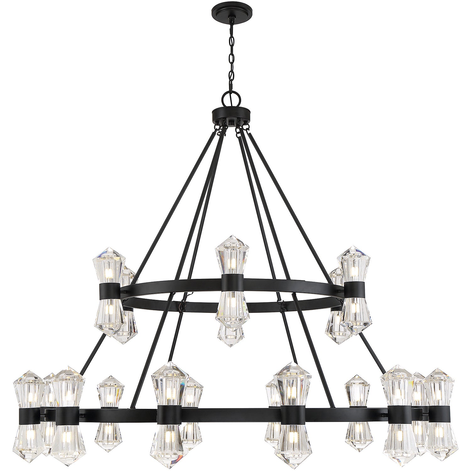 Dryden 36-Light LED Chandelier in Matte Black