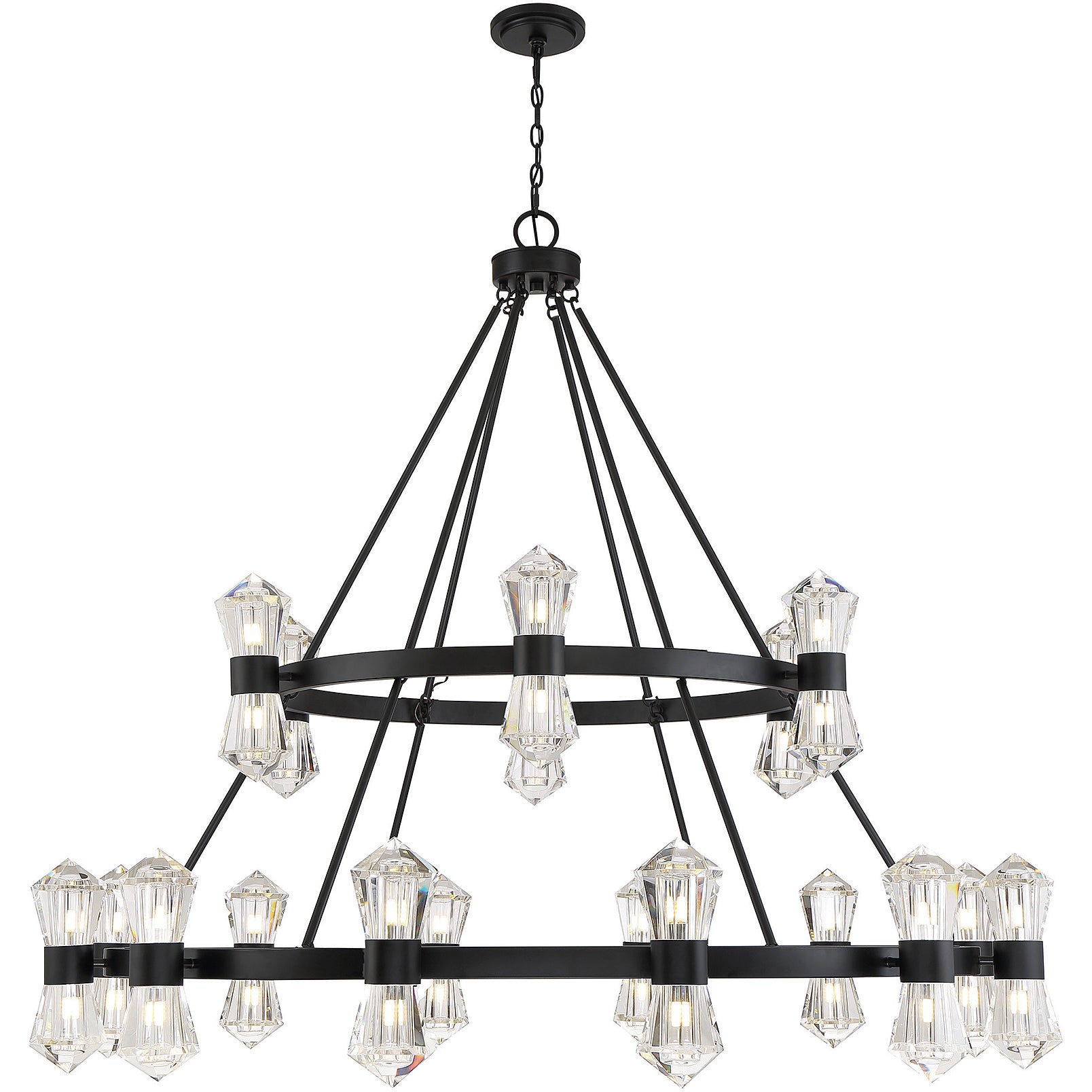 Dryden 36-Light LED Chandelier in Matte Black