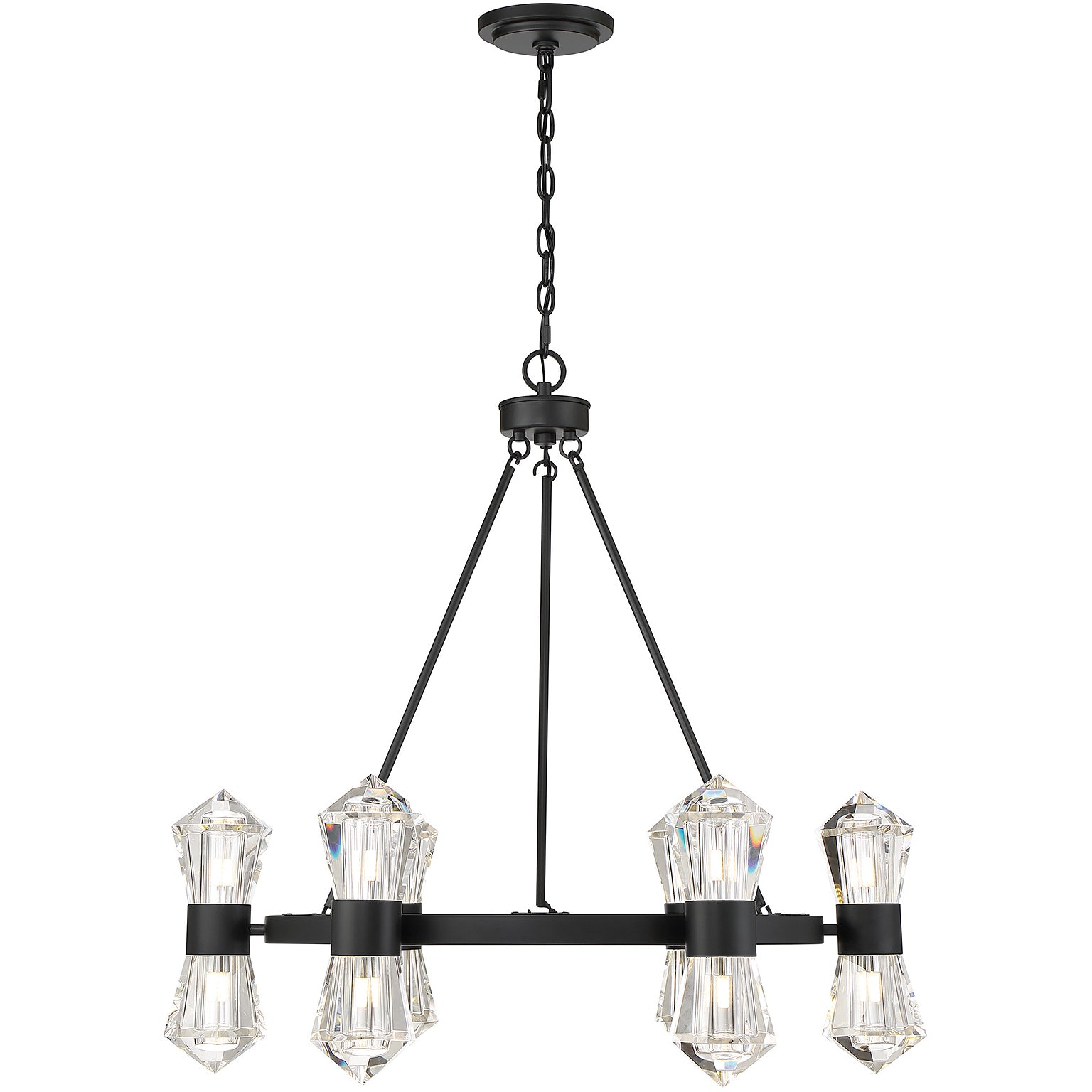 Dryden 12-Light LED Chandelier in Matte Black