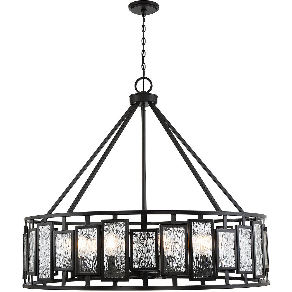 Deandre 10-Light Chandelier in Matte Black