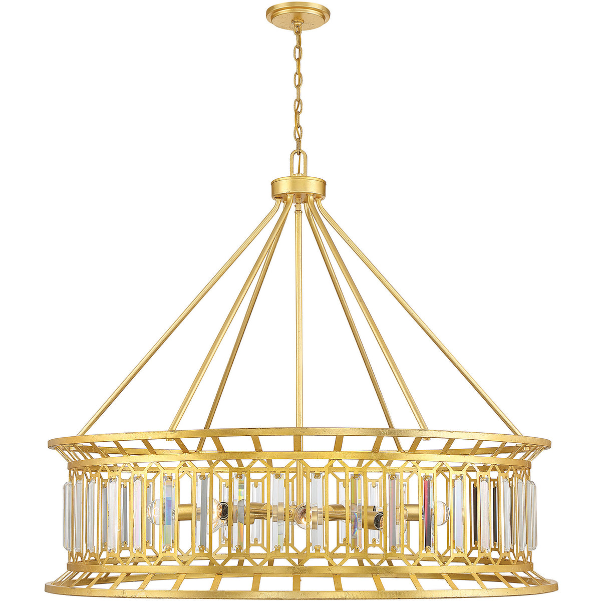 Daintree 10-Light Chandelier in True Gold