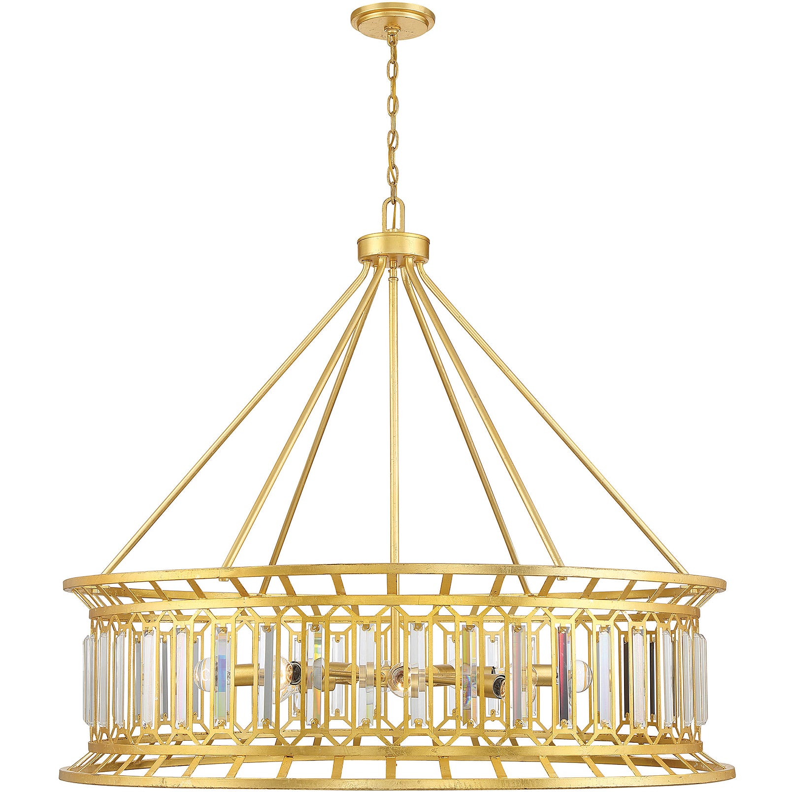 Daintree 10-Light Chandelier in True Gold