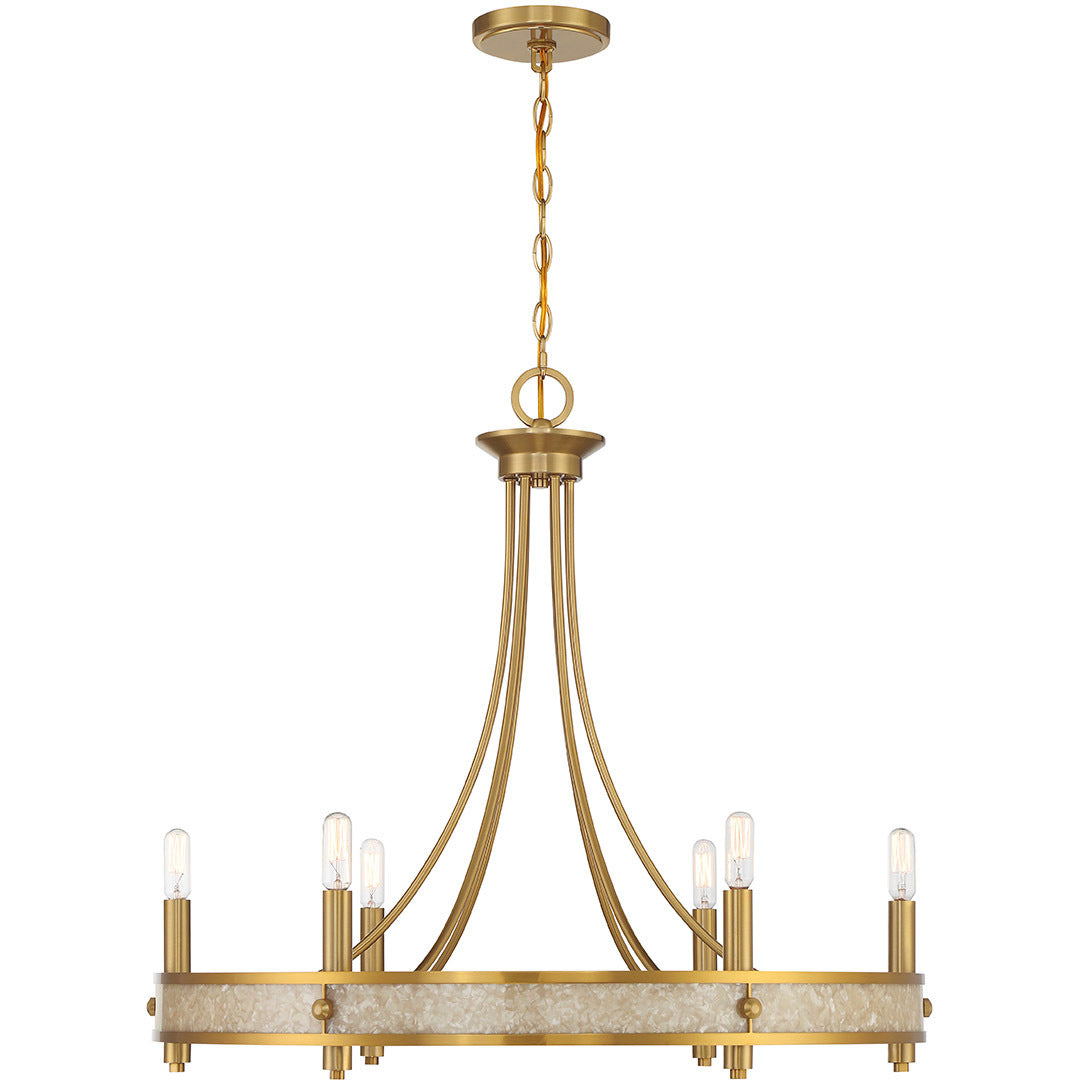 Camden 6-Light Chandelier in Warm Brass