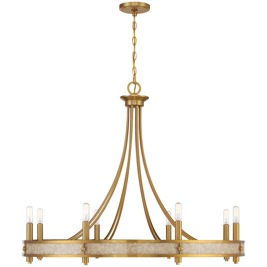 Camden 8-Light Chandelier in Warm Brass