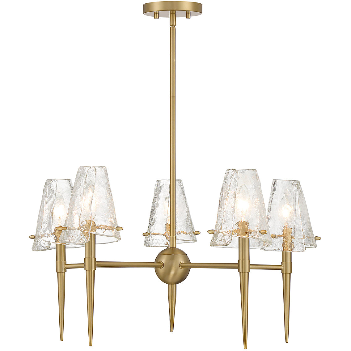 Shellbourne 5-Light Chandelier in Warm Brass