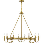 Sullivan 10-Light Chandelier in Warm Brass