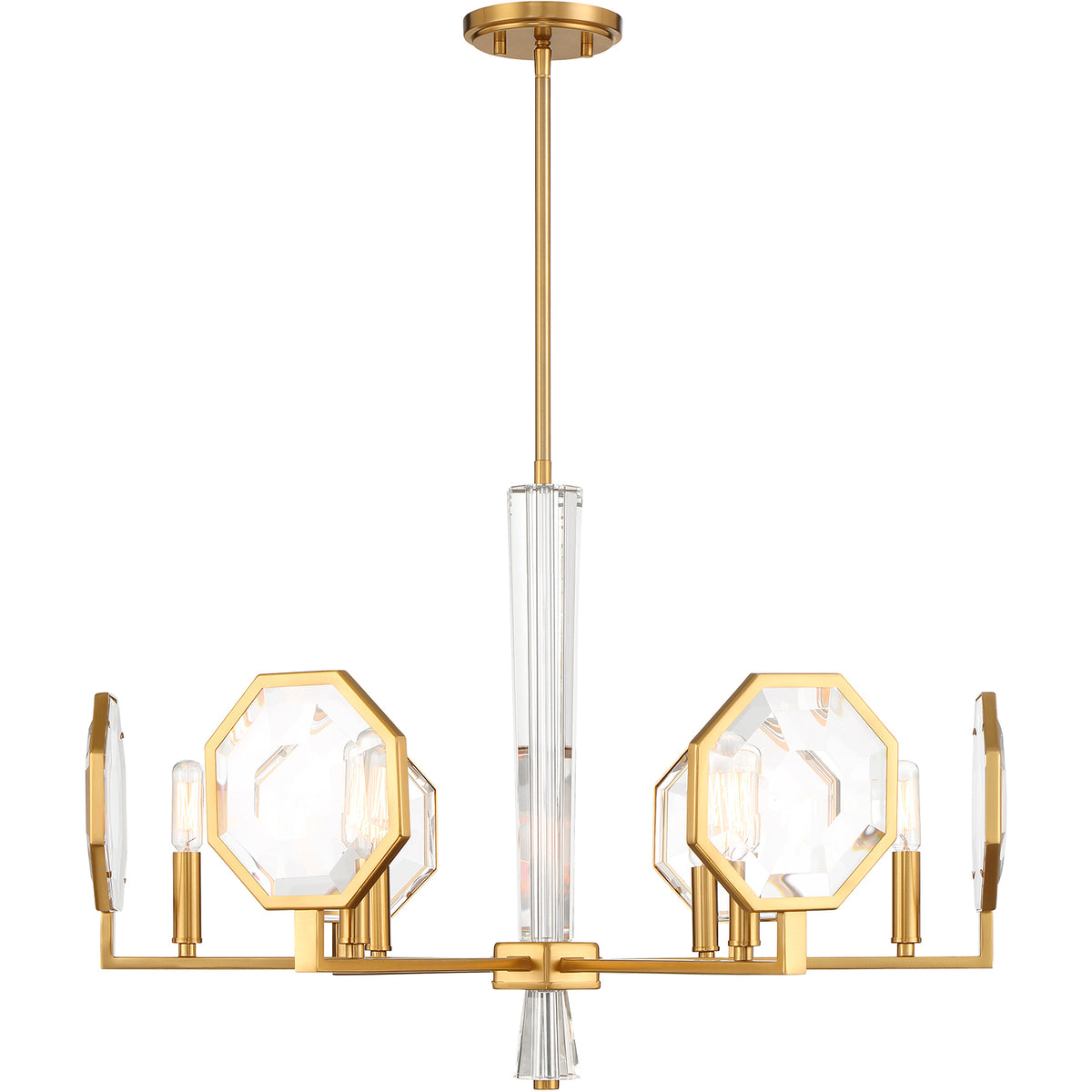 Leighton 6-Light Chandelier in Warm Brass