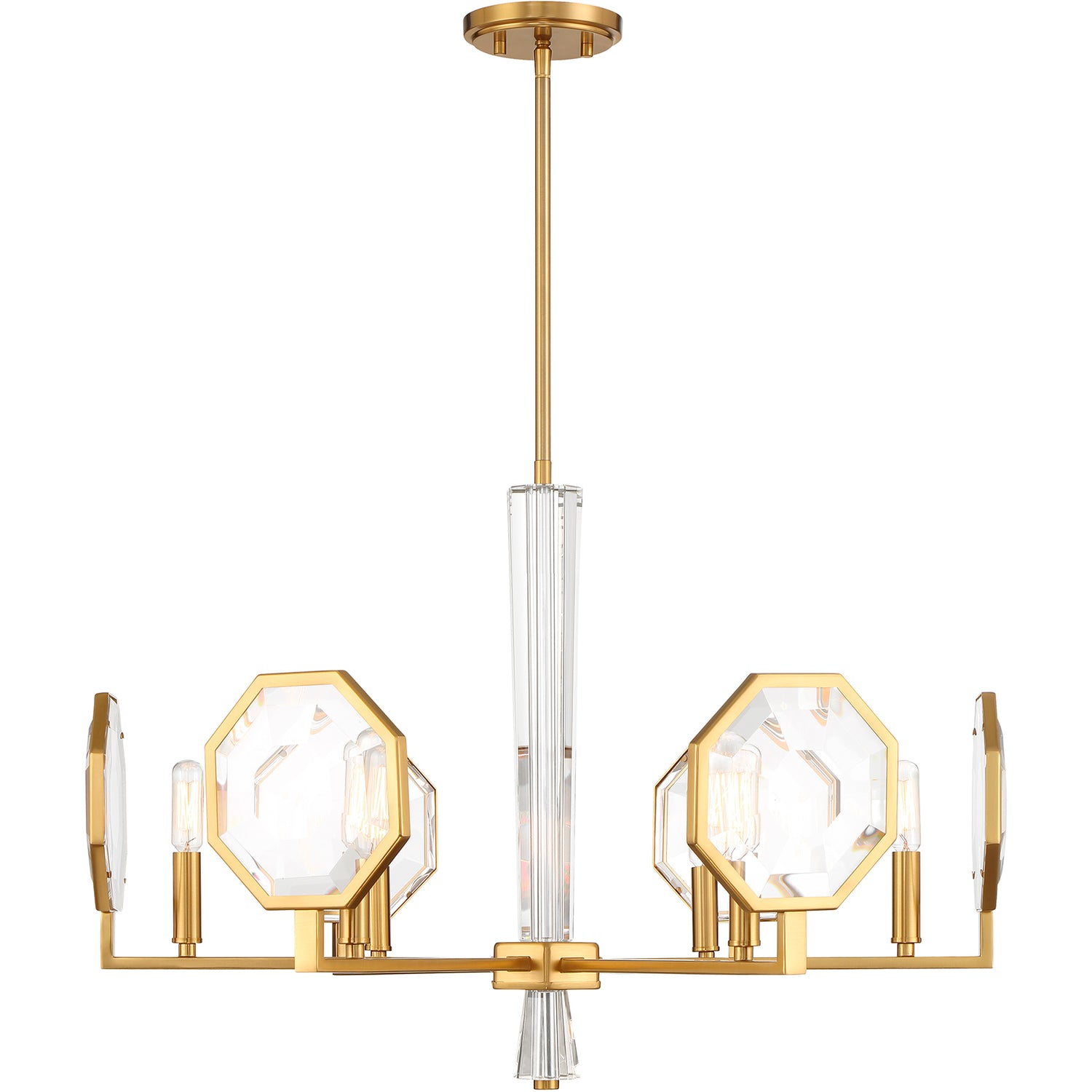 Leighton 6-Light Chandelier in Warm Brass