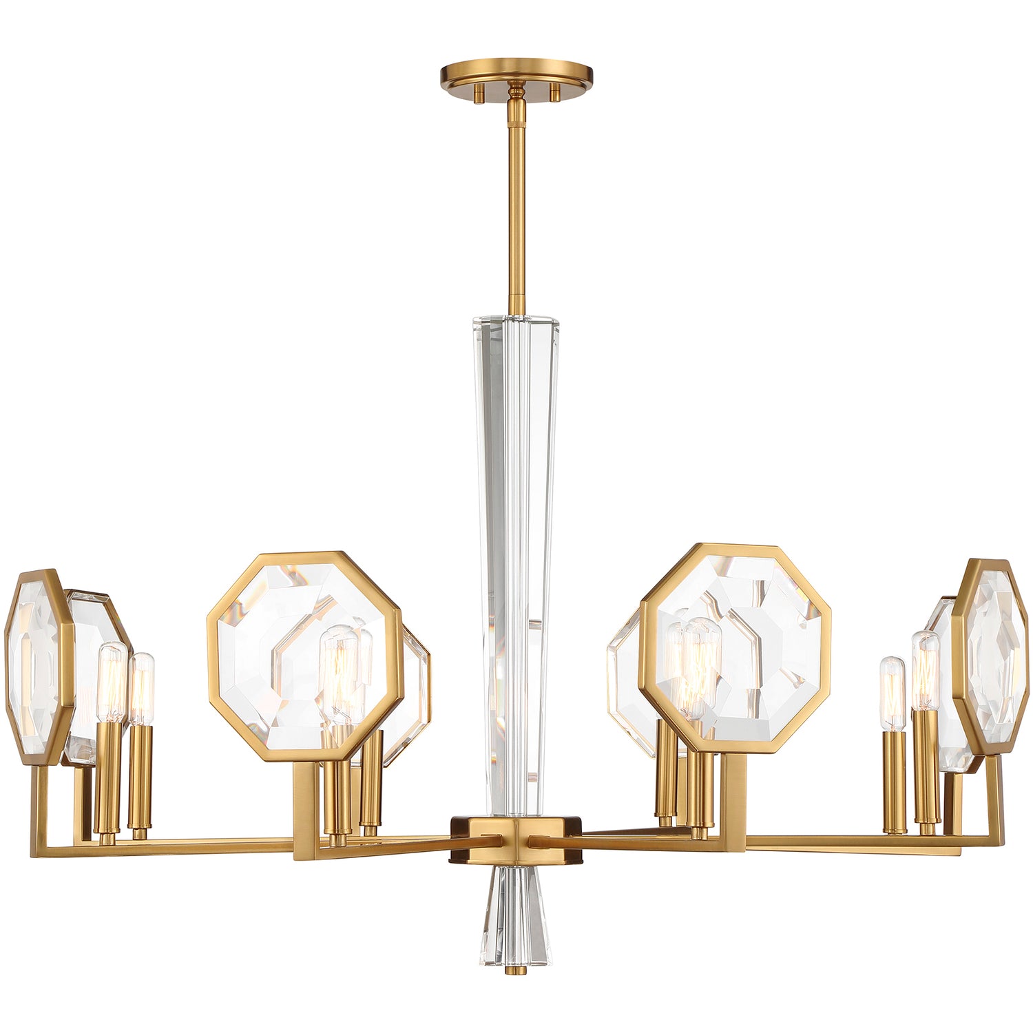 Leighton 8-Light Chandelier in Warm Brass
