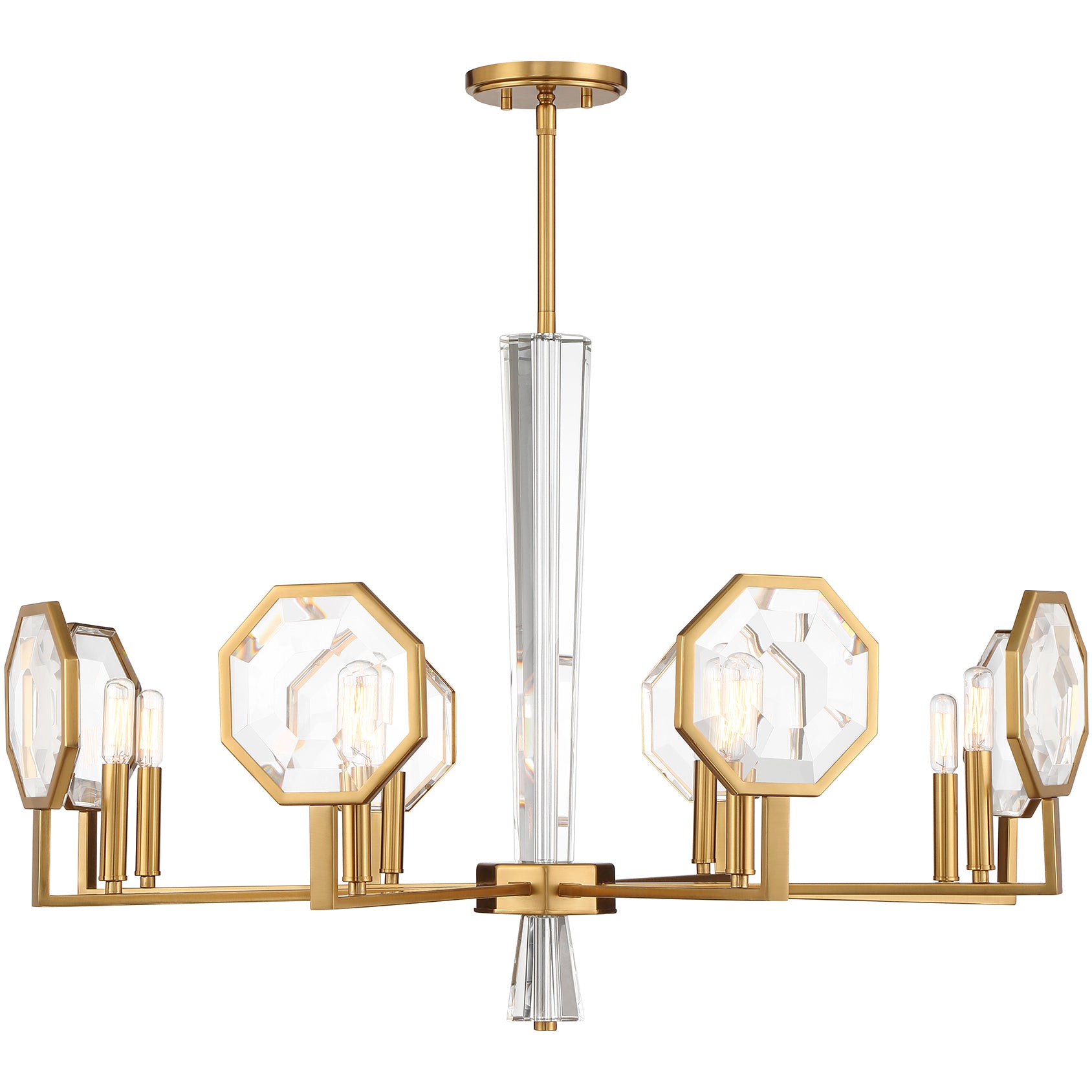 Leighton 8-Light Chandelier in Warm Brass