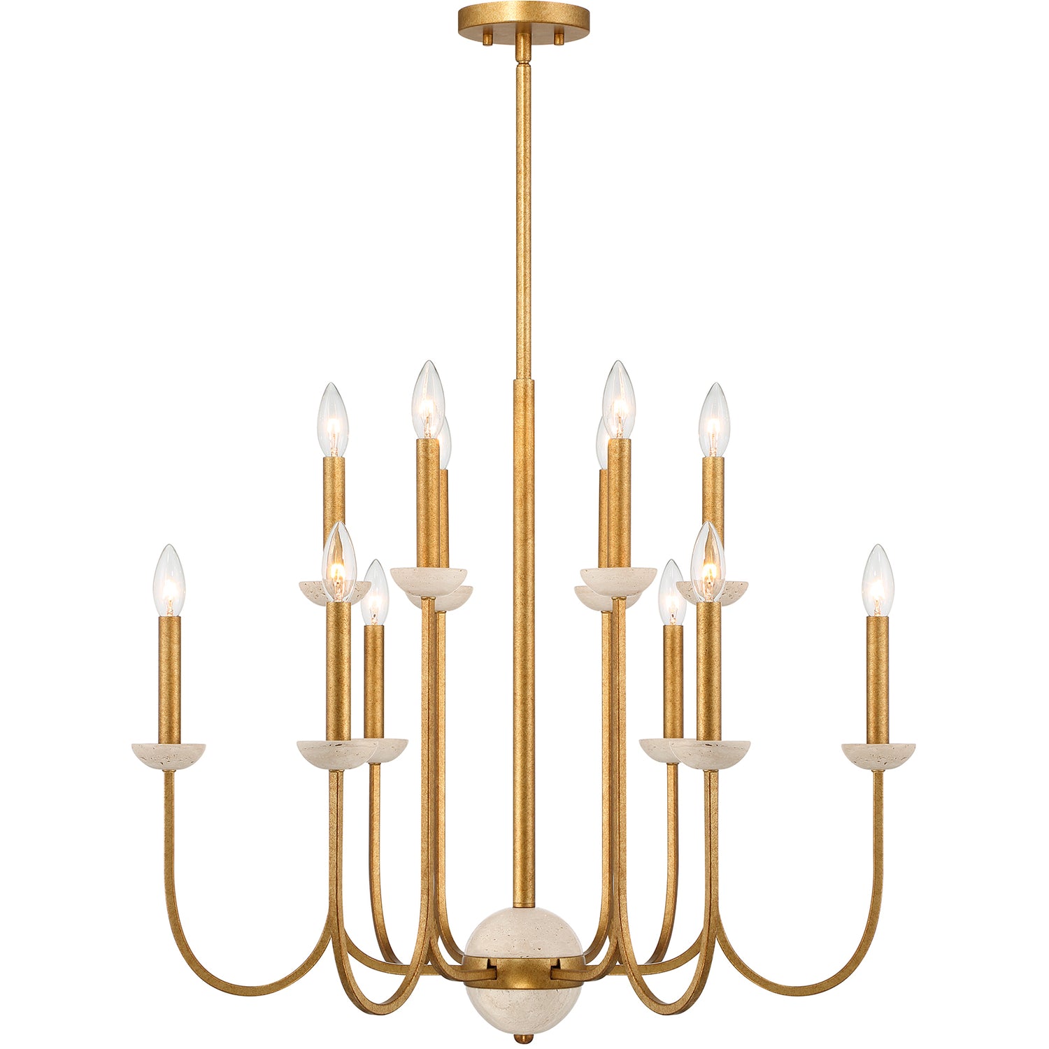 Oakhurst 12-Light Chandelier in Antique Gold