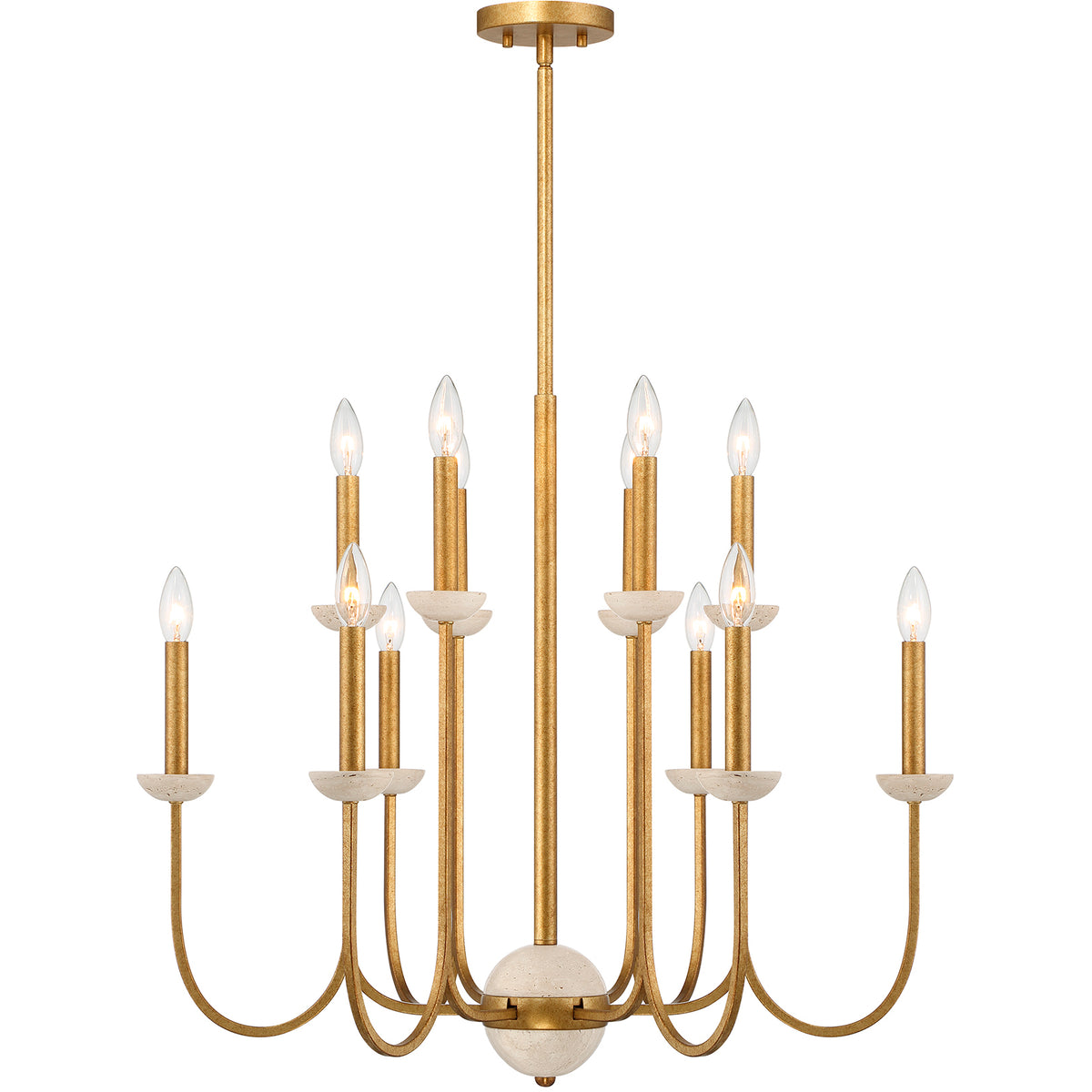 Oakhurst 12-Light Chandelier in Antique Gold