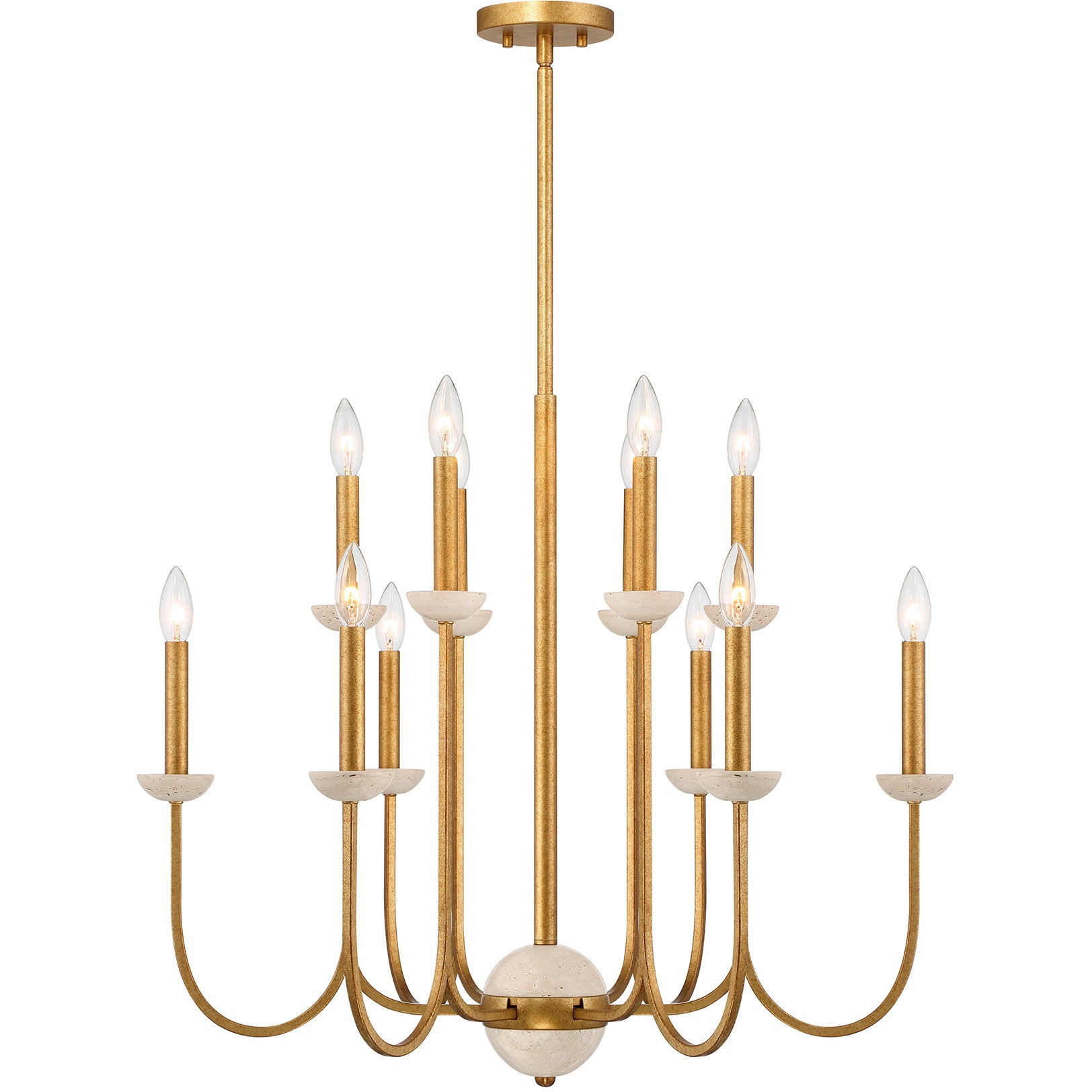 Oakhurst 12-Light Chandelier in Antique Gold