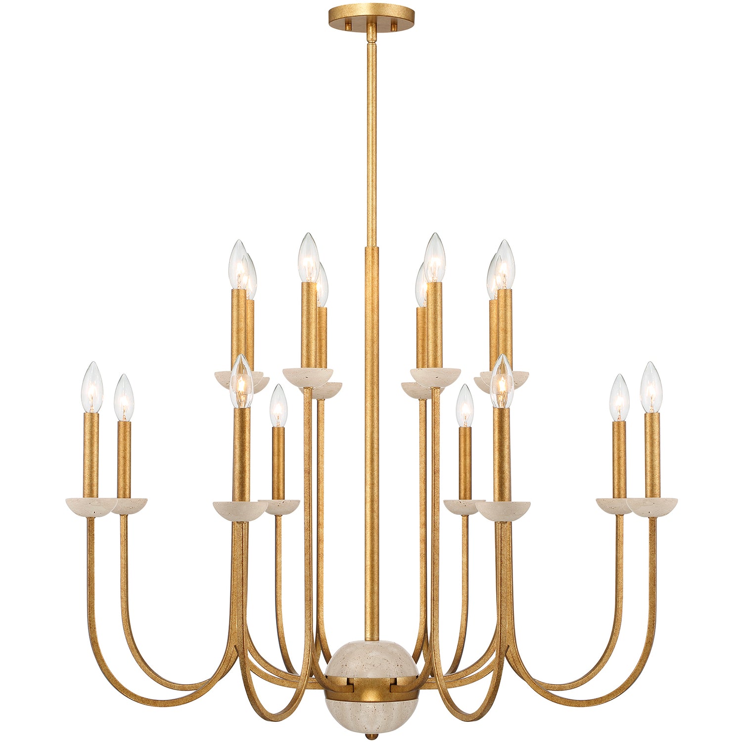 Oakhurst 16-Light Chandelier in Antique Gold