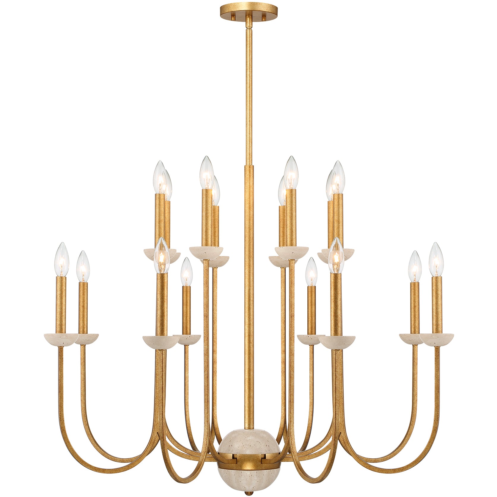 Oakhurst 16-Light Chandelier in Antique Gold