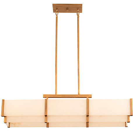 Orleans 5-Light Linear Chandelier in Distressed Gold