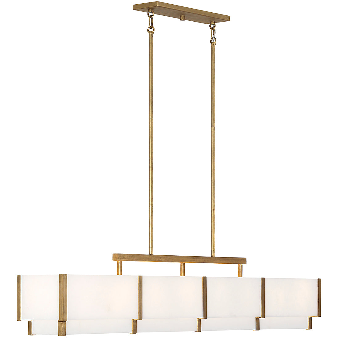 Orleans 8-Light Linear Chandelier in Black Cashmere