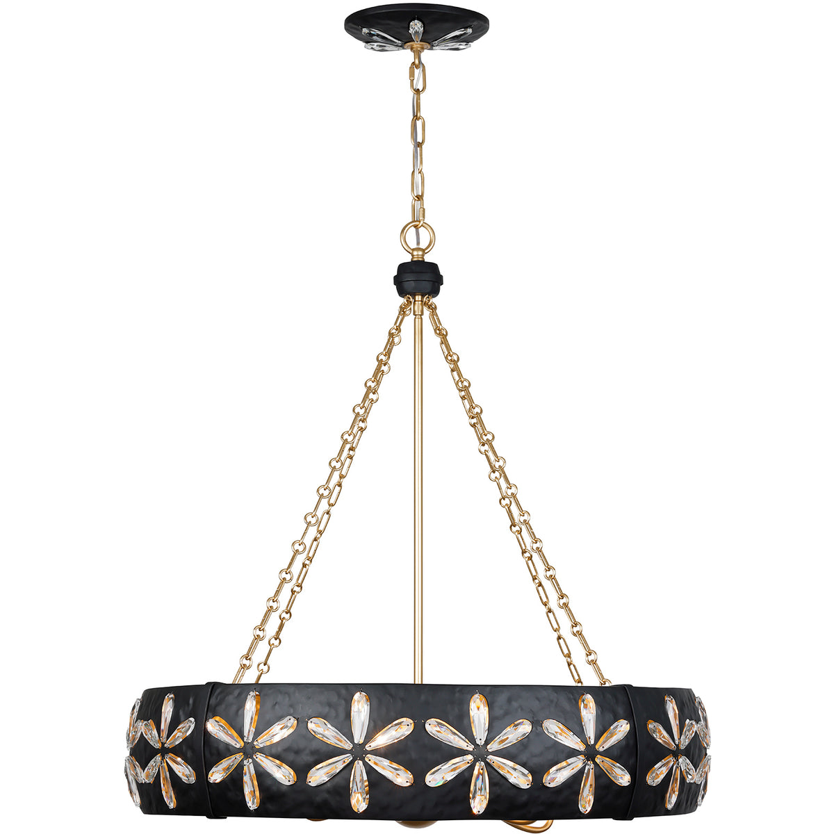 Venice 6-Light Chandelier in Metropolis Black and Gold by Breegan Jane