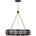 Venice 6-Light Chandelier in Metropolis Black and Gold by Breegan Jane