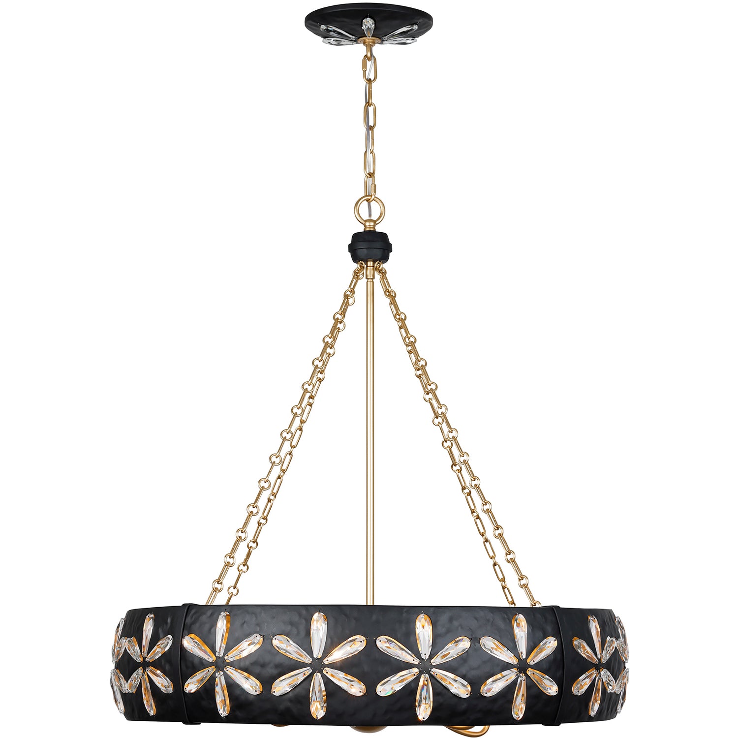 Venice 6-Light Chandelier in Metropolis Black and Gold by Breegan Jane