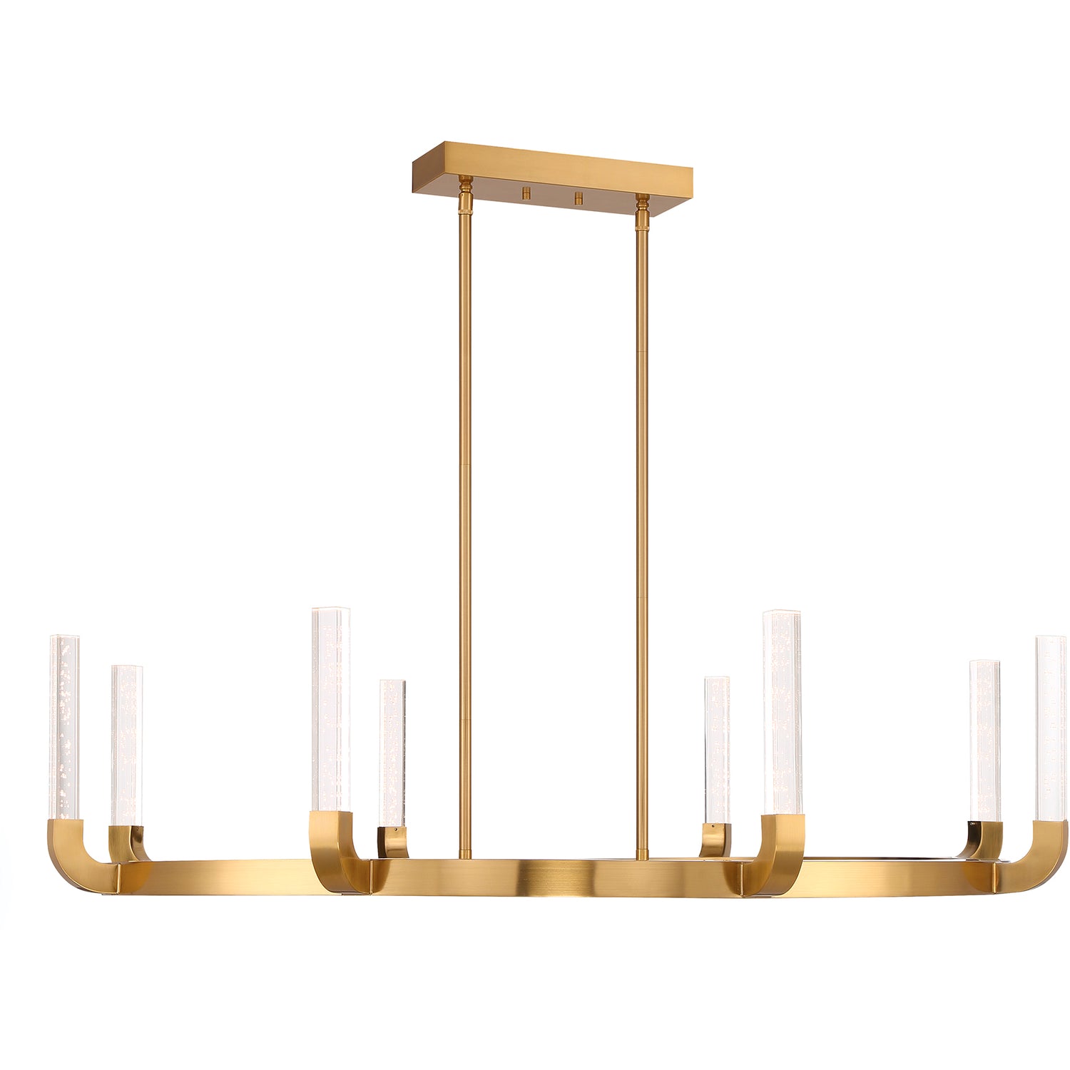 Del Mar 8-Light LED Chandelier in Warm Brass by Breegan Jane