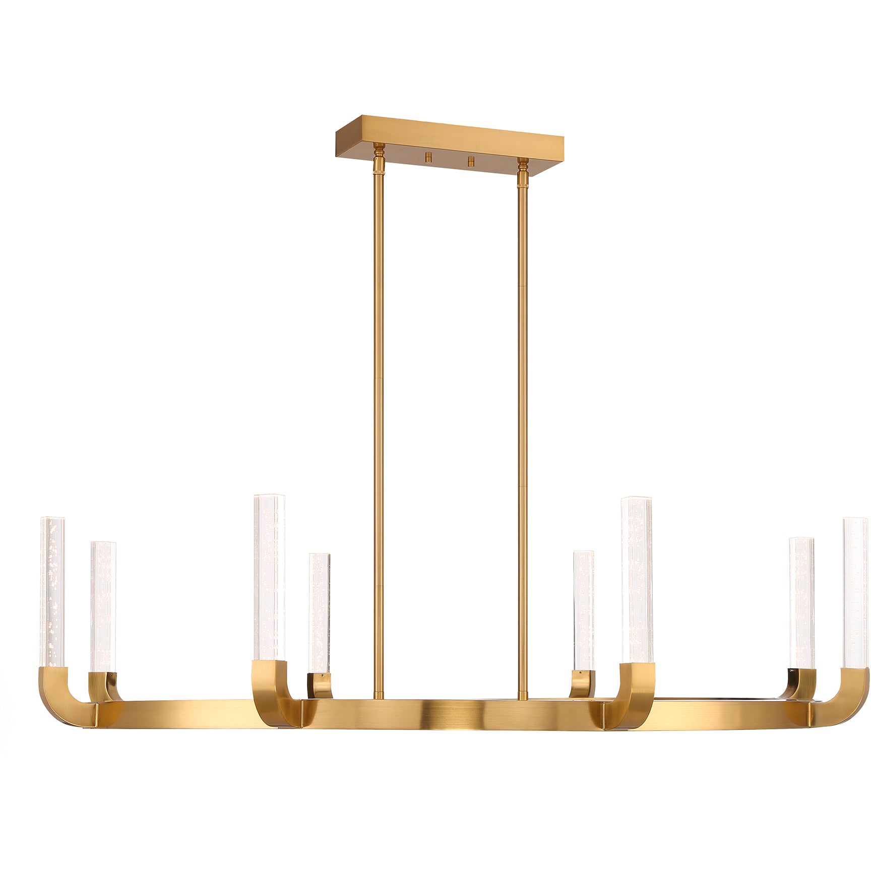 Del Mar 8-Light LED Chandelier in Warm Brass by Breegan Jane