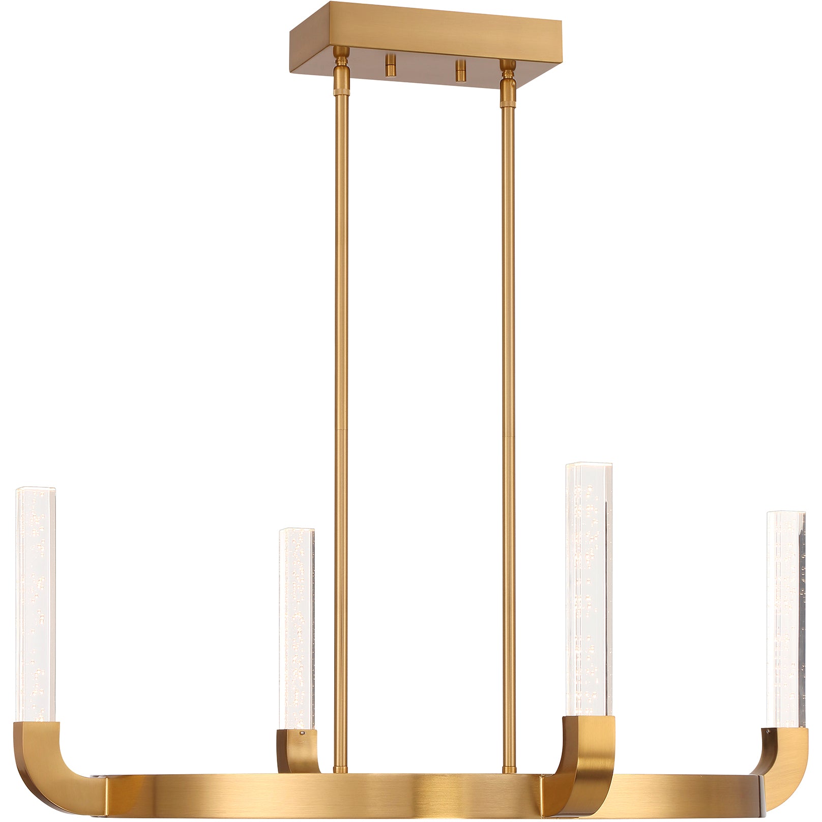 Del Mar 4-Light LED Chandelier in Warm Brass by Breegan Jane