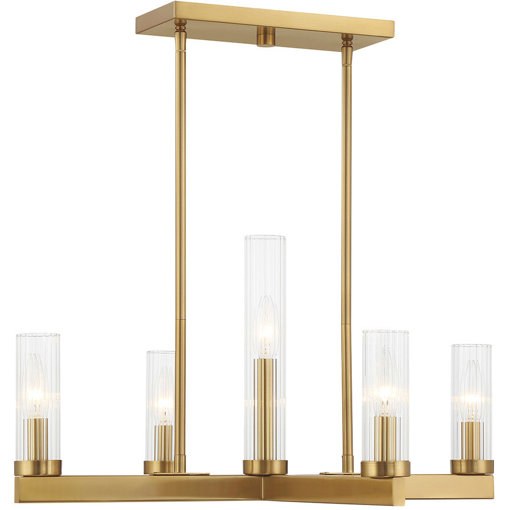 Carina 5-Light Chandelier in Warm Brass